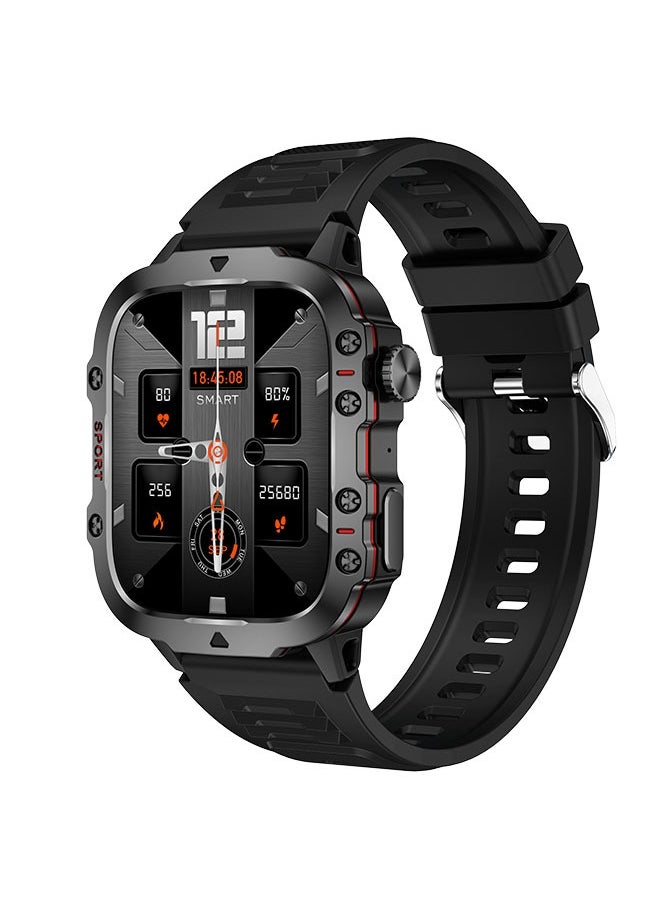 JOYFOCUS - QX11 Full Screen Touch Smartwatch With Bluetooth Call, 1.96 "Display, Suitable For Android 4.4 And Ios 9.0 And Above, Apple 5s And Above (Black) - Image 1