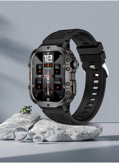 JOYFOCUS QX11 Full Screen Touch Smartwatch With Bluetooth Call, 1.96 "Display, Suitable For Android 4.4 And Ios 9.0 And Above, Apple 5s And Above (Black)  - Image 3