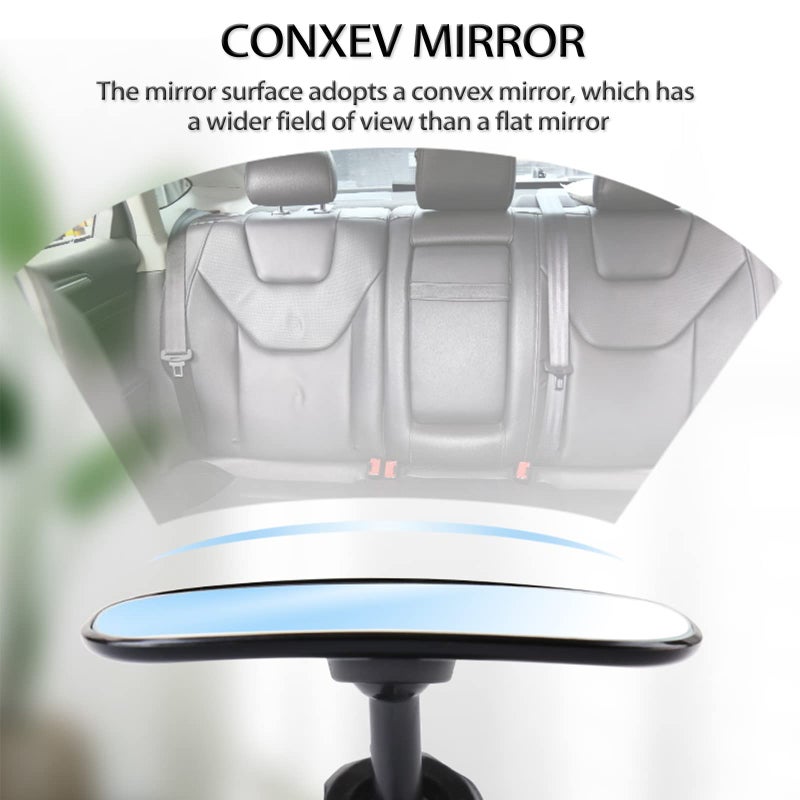CERITORN Universal Car Interior Rearview Baby Mirror Wide Angle Convex Mirror Clip-on mirrors for Viewing Rear Passengers - Image 5