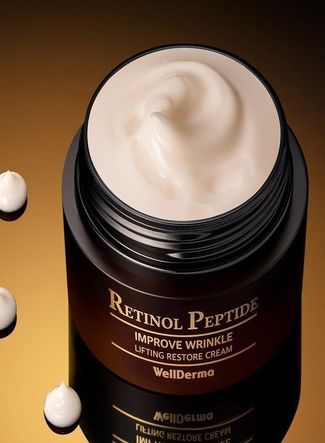 WELLDERMA Retinol Peptide Restore Cream, 50g / 1.69 fl.oz – Hydrating & Balancing Face Moisturizer with Collagen Complex and Niacinamide - Image 3