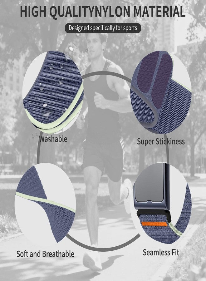 Zspoly 22mm Nylon Sport Ankle/Arm Band Compatible with Amazfit Helio Strap, Elastic Braided Bicep Band Replacement for Garmin Venu 3/Venu 2/Vivoactive 4 & Forerunner 570-47mm/265/255/255 Music - Image 3