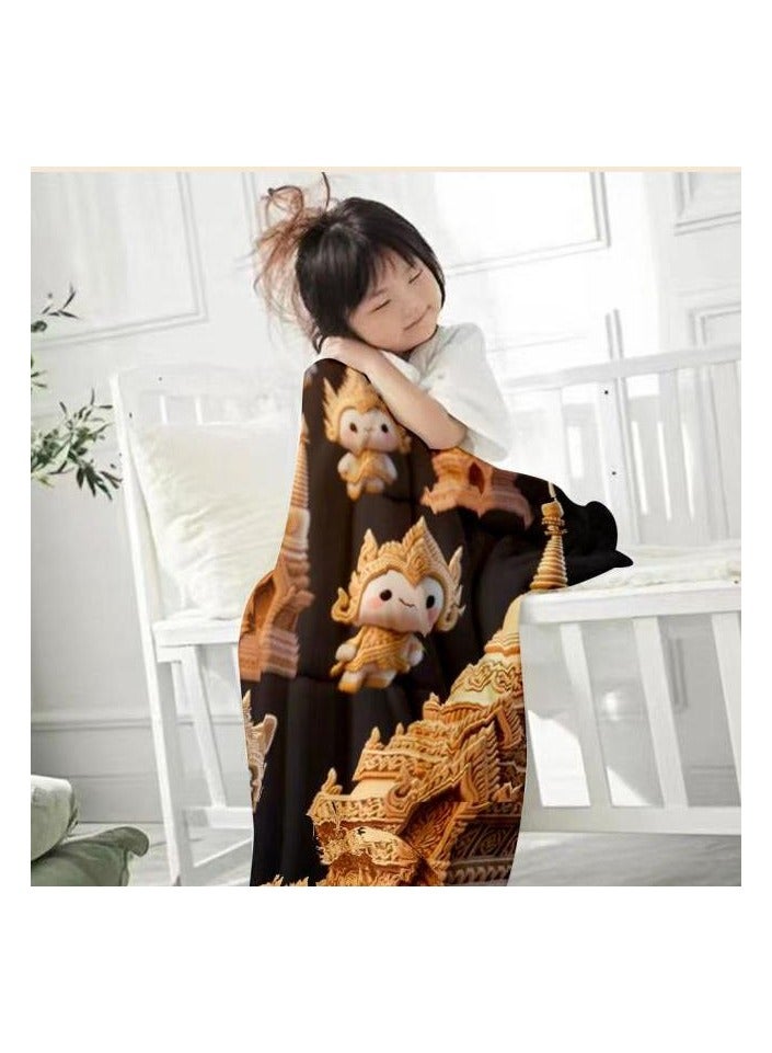 general Flannel thin blanket (warm and comfortable, suitable for sleep, gaming, dust removal and sandproof) 150cm*200cm - 1136 - Image 3