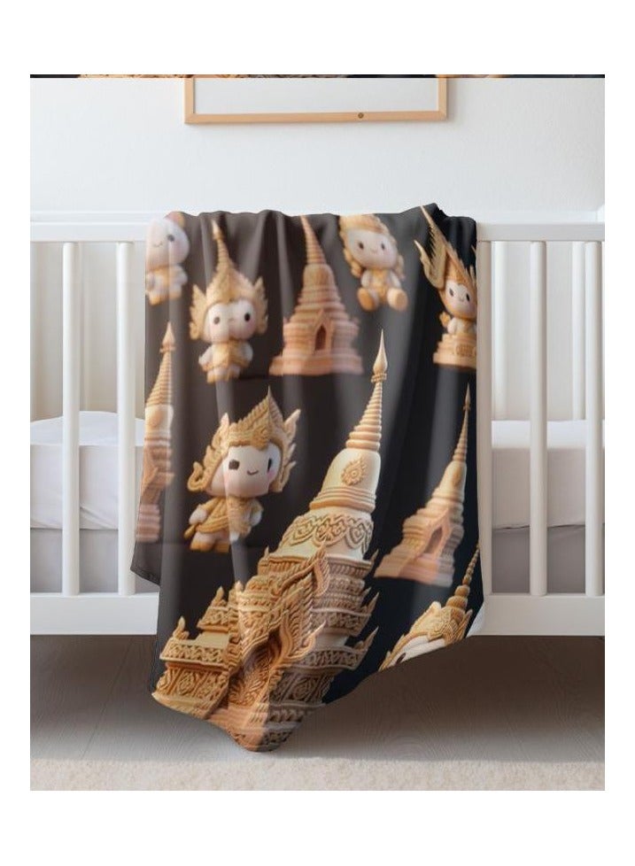 general Flannel thin blanket (warm and comfortable, suitable for sleep, gaming, dust removal and sandproof) 150cm*200cm - 1136 - Image 4