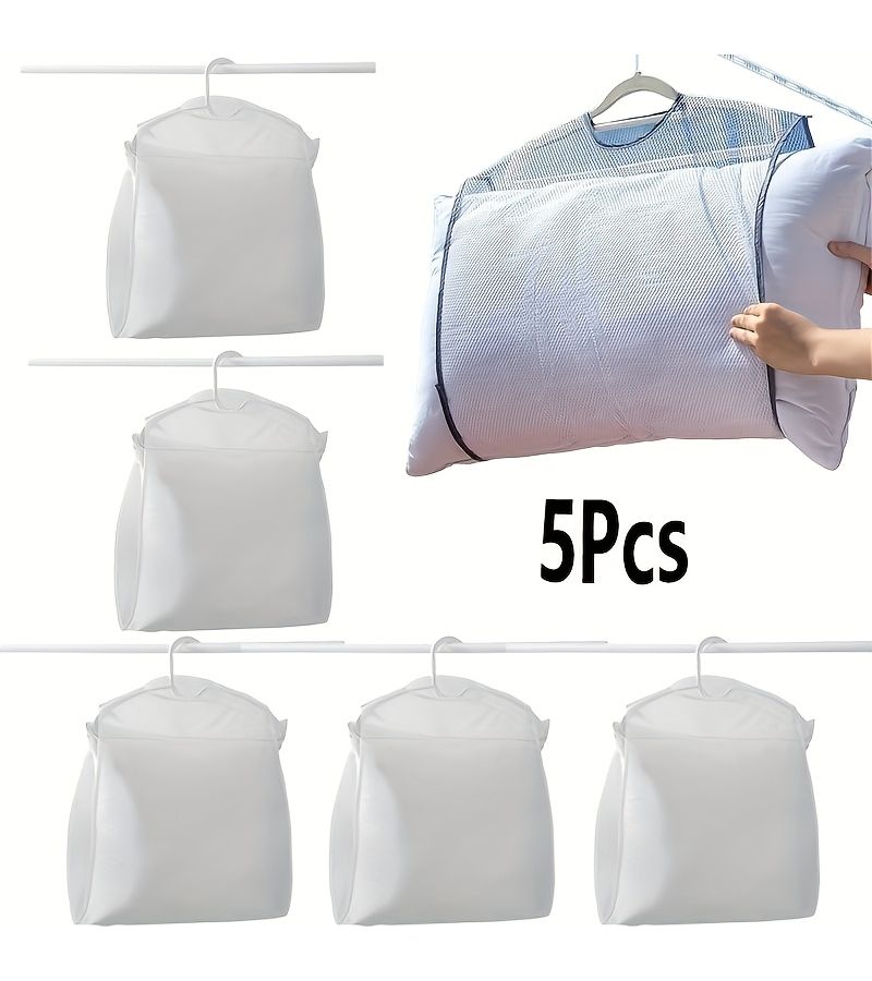5pcs Multifunctional Laundry Drying Net Set Assorted Colors For Pillow Footwear Fabric Care - Image 1