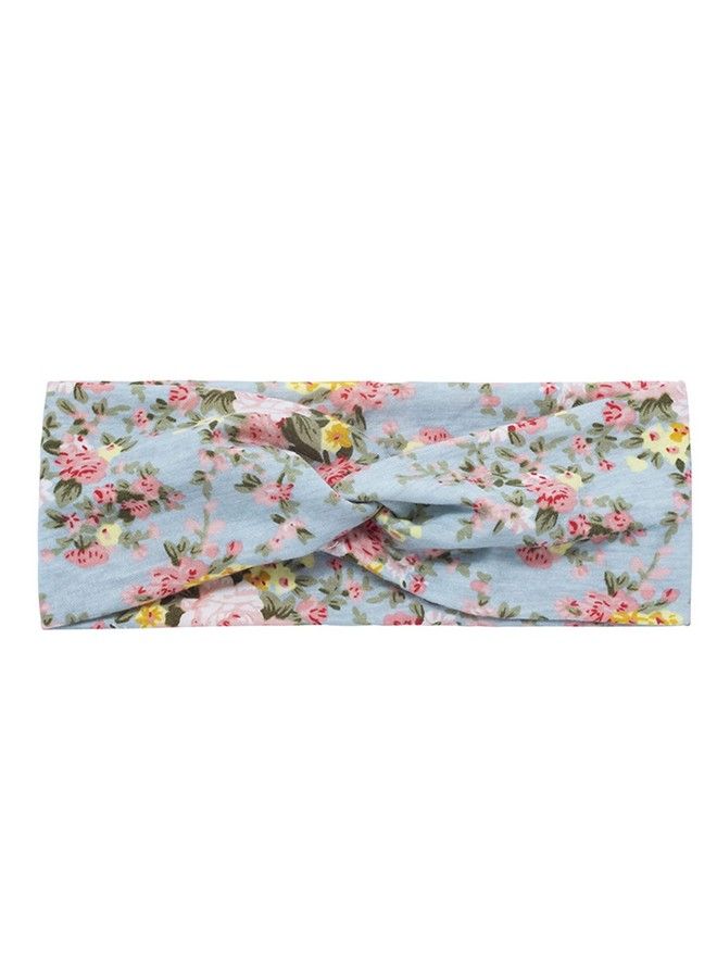 FOK 1 Pc Flower Printed Twist Knotted Yoga Sport Head Wrap Hairband Women And Girls Sea Green - Image 4