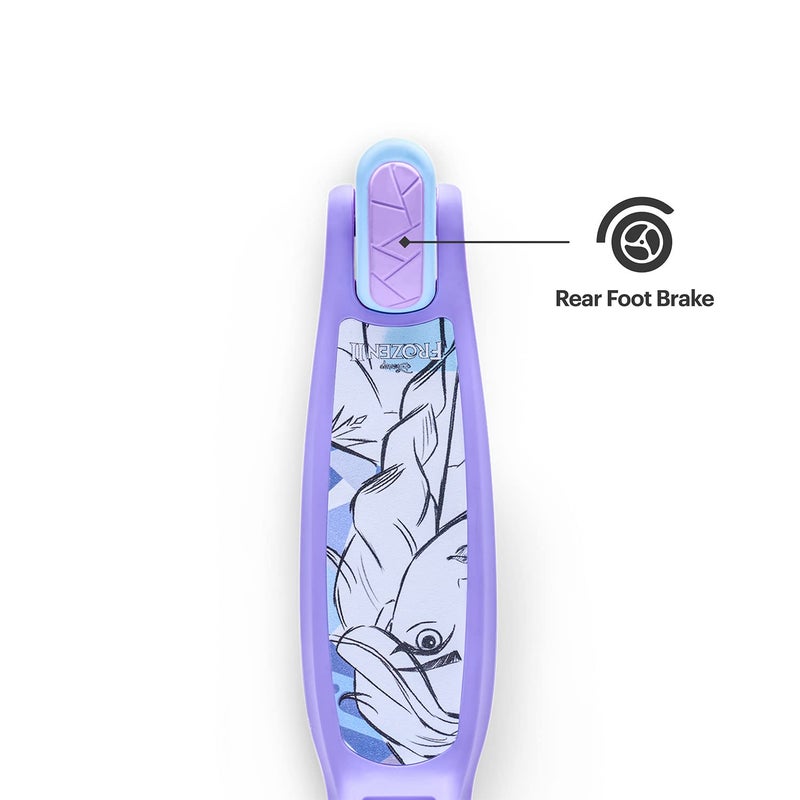 Jetson Disney Frozen 3-Wheel Kick Kids Scooter, LED Lights on Stem, Light-Up Wheels, Height-Adjustable Handlebar, Lean-To-Steer System, Easy-Folding Mechanism, Ages 3+, Purple, JFRZN-3KIK - Image 3