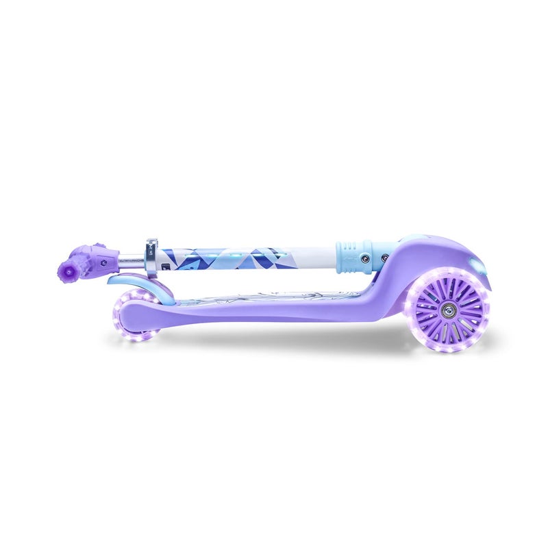 Jetson Disney Frozen 3-Wheel Kick Kids Scooter, LED Lights on Stem, Light-Up Wheels, Height-Adjustable Handlebar, Lean-To-Steer System, Easy-Folding Mechanism, Ages 3+, Purple, JFRZN-3KIK - Image 4