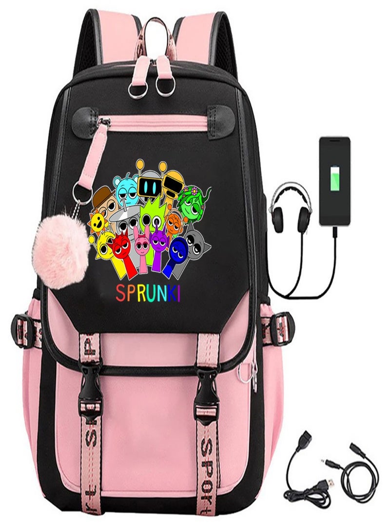 â€ŒSprunkiâ€Œ Children Bag Sackpack Backpack Laptop Sports Bags Fashion for Women Girls Kids