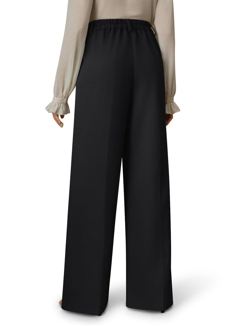 NIMIN Women Wide Leg Dress Pants High Waisted Work Trousers Black Business Casual Outfits 2026 Summer Palazzo Slacks with Pockets - Image 5