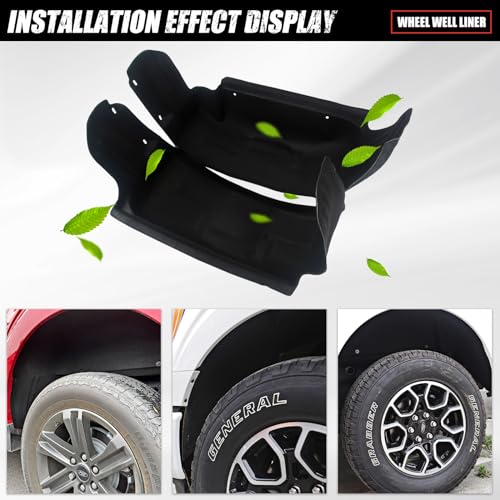 Utiiy Fit for 2021-2024 F150 Wheel Well Liner Rear Wheel Well Guards mud Flaps for 2024 Ford F150 Accessories (Not fit Raptor) - Image 4
