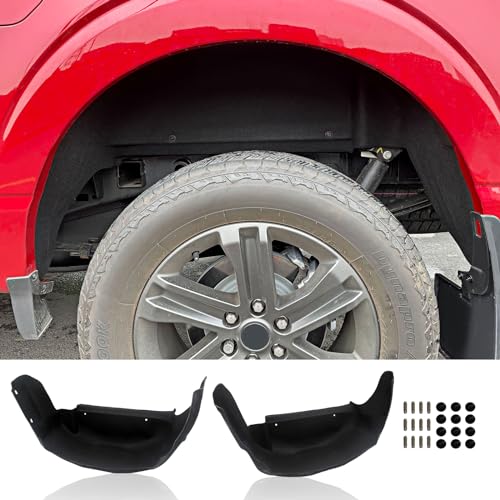 Utiiy Fit for 2021-2024 F150 Wheel Well Liner Rear Wheel Well Guards mud Flaps for 2024 Ford F150 Accessories (Not fit Raptor) - Image 1