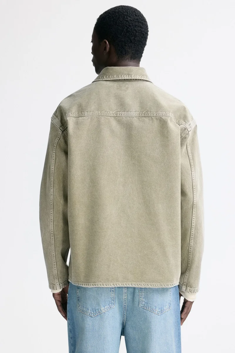 H&M  Washed-look twill overshirt for Men | Best Price UAE