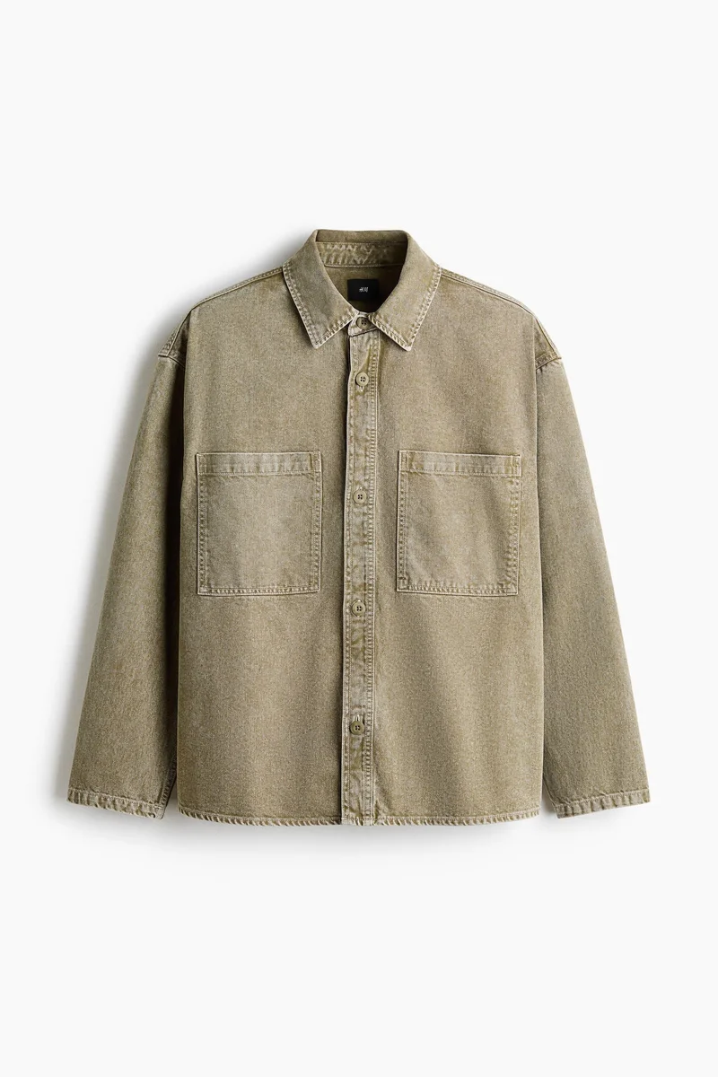 H&M  Washed-look twill overshirt for Men | Best Price UAE