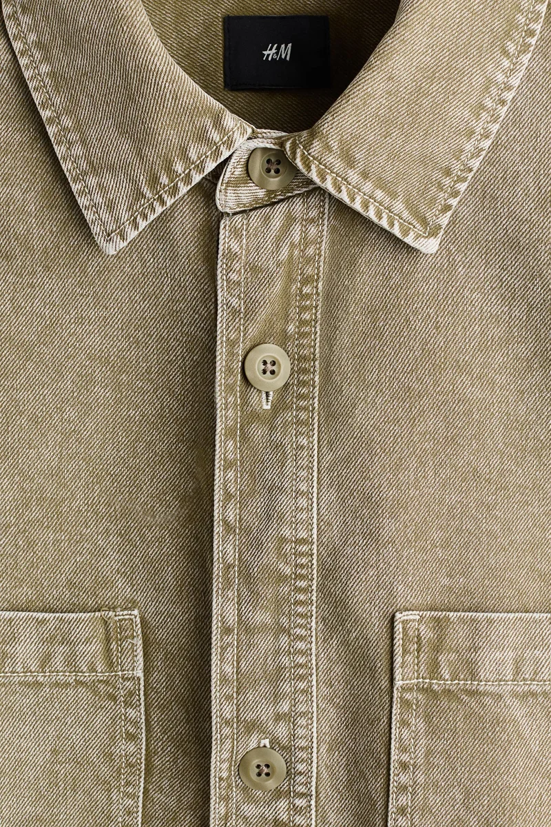 H&M  Washed-look twill overshirt for Men | Best Price UAE