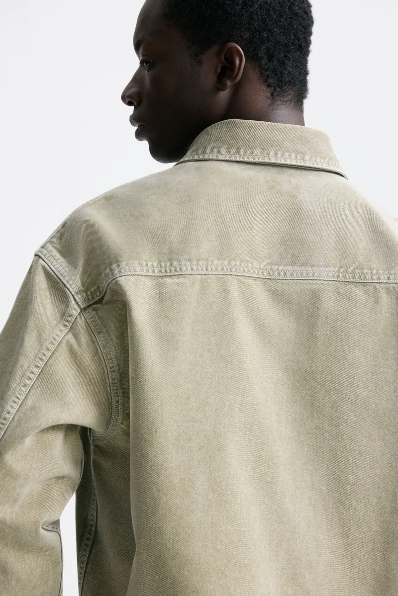 H&M  Washed-look twill overshirt for Men | Best Price UAE