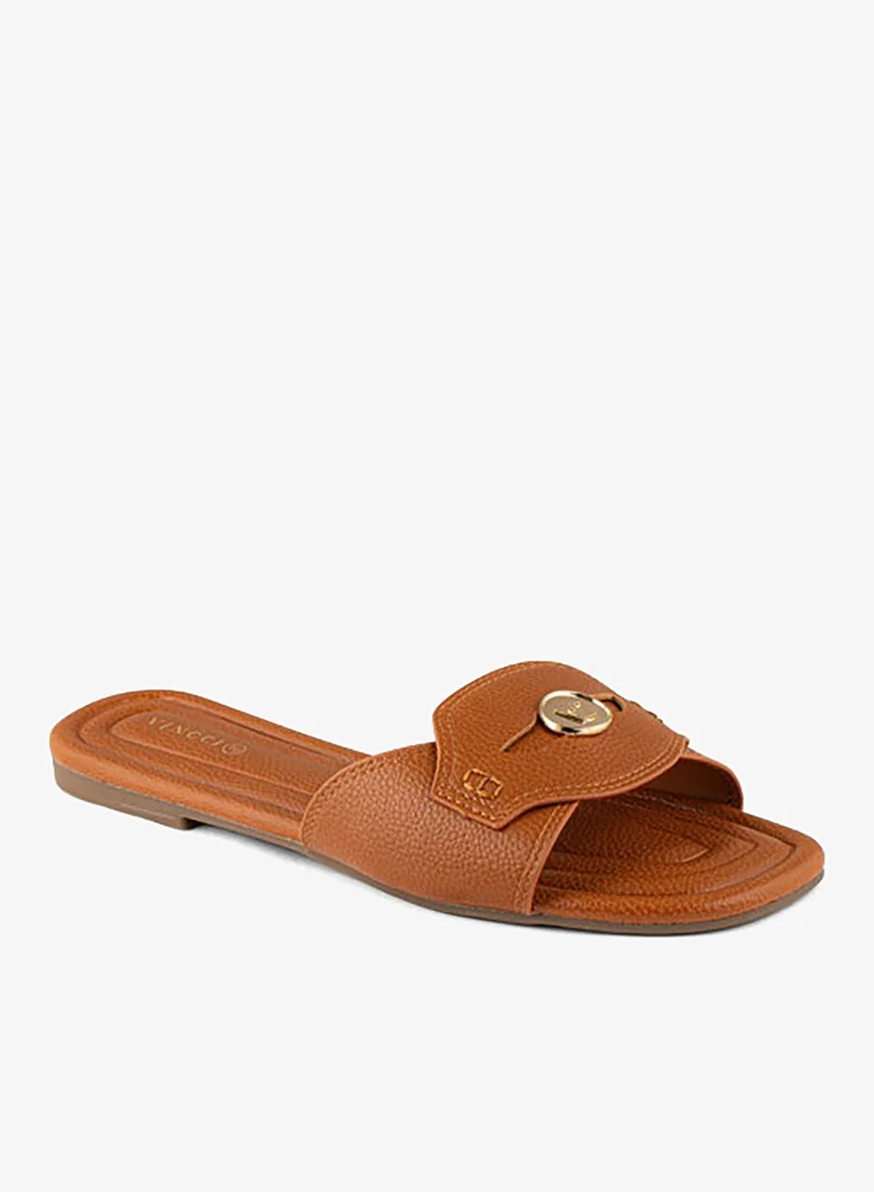 Vincci Brown Women One-strap Flat Sandals for Women | Best Price UAE