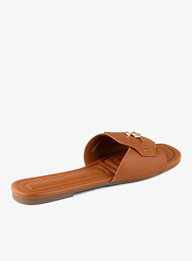 Vincci Brown Women One-strap Flat Sandals for Women | Best Price UAE