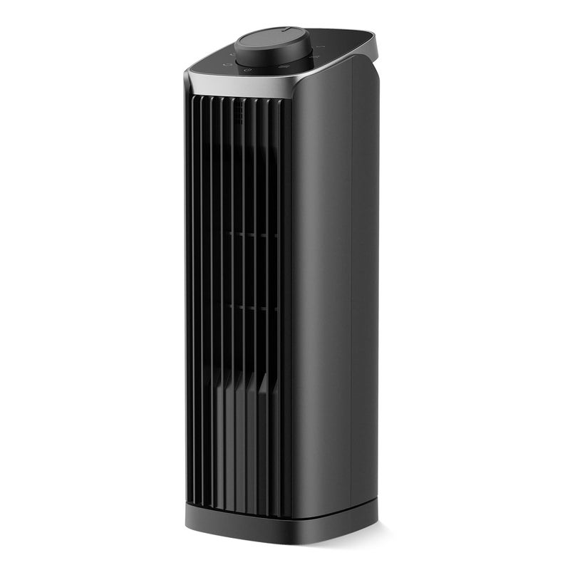 PNTCK Fan for Bedroom, 13" Tower Fan, 3 Speeds Max 23ft/s, 70Â° Oscillating Desk Fan, Bladeless Standing Fan, Portable Fans, 2025 New Cooling Fans for Office, Home - Image 1