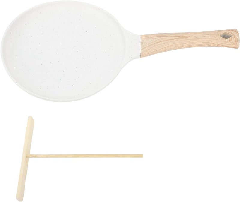 HEEPDD Crepe Pan with Spreader, Aluminum Alloy Nonstick Griddle for Pancakes, Ergonomic Handle, Ideal for Cooking Tortillas on Stovetops Kitchen Tools - Image 2