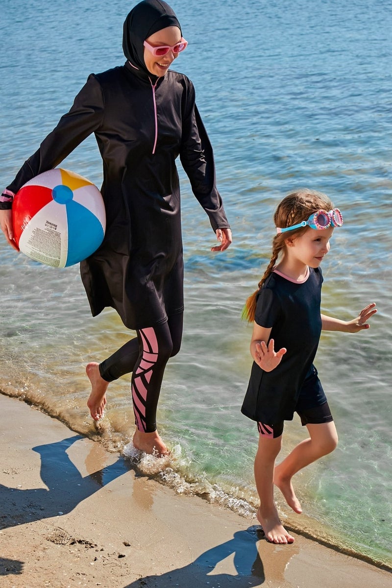 Marina Black Children's Swimsuit with Tights K2336  - Image 1
