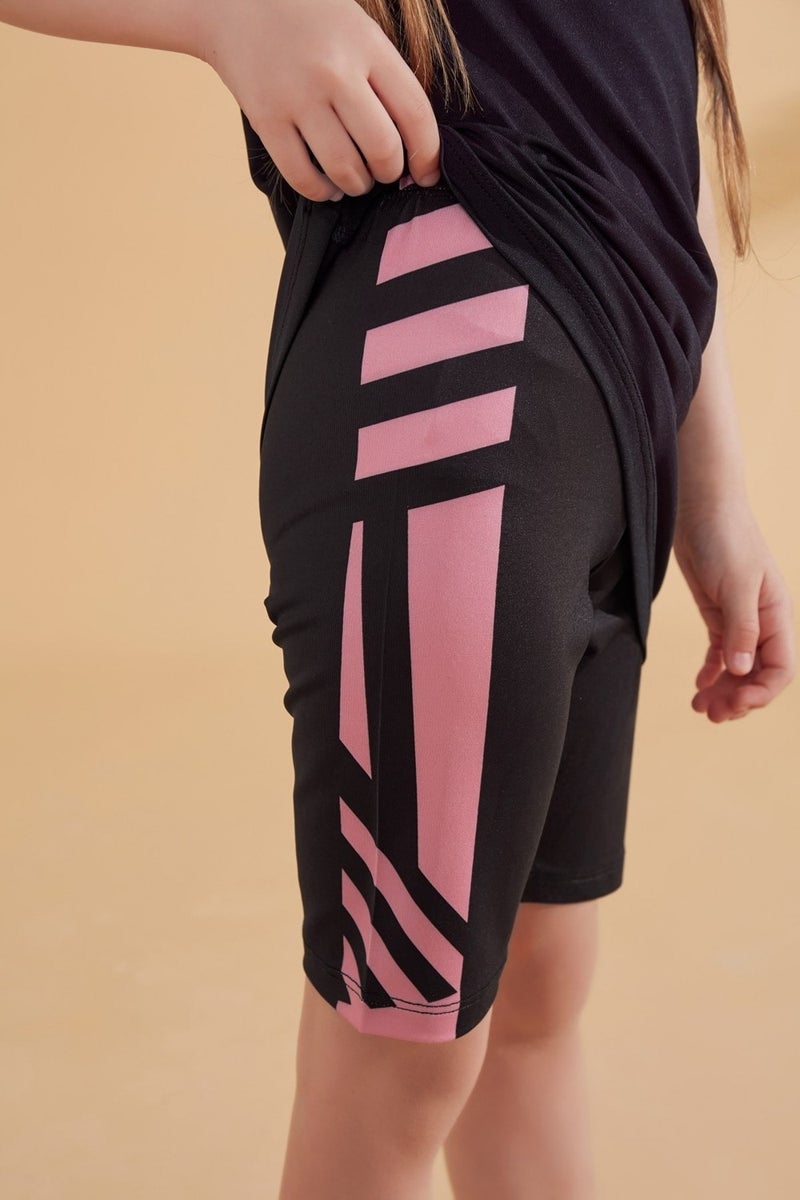Marina Black Children's Swimsuit with Tights K2336  - Image 2