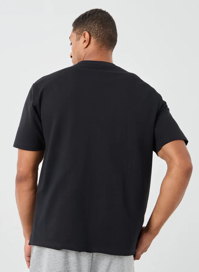Styli Styli Slogan Print Crew Neck Oversized T-Shirt
