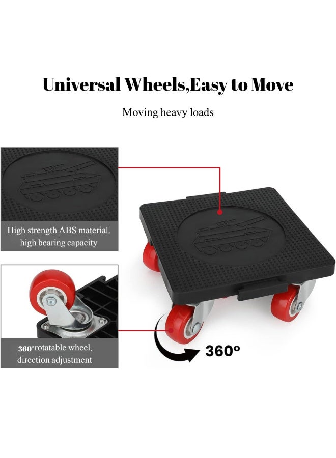 McDou 4 Furniture Carriers with 5 360° Swivel Wheels and Lifter Kit, 1000LB Load Capacity, Heavy Duty Carrier Set for Easy Moving of Sofas, Cabinets and Refrigerators - Image 3