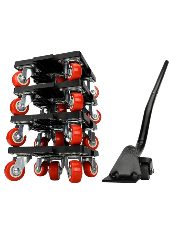 McDou 4 Furniture Carriers with 5 360° Swivel Wheels and Lifter Kit, 1000LB Load Capacity, Heavy Duty Carrier Set for Easy Moving of Sofas, Cabinets and Refrigerators - Image 1