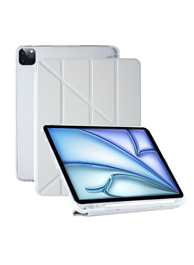 eGreen99 for [iPad Air 11 inch (2024 6th M2 / 2025 7th M3 / 2026 8th M4) ] [ipad Pro 11 inch (22/21/20/18)] [ipad Air 10.9 inch（2020 4th / 2022 5th)] Case Cover, Deformable 4+Y-Shaped Design, Multi Angle, Tpu Soft Leather Tablet Cover, Automatic Wake-Up/Sleep,Gray - Image 1
