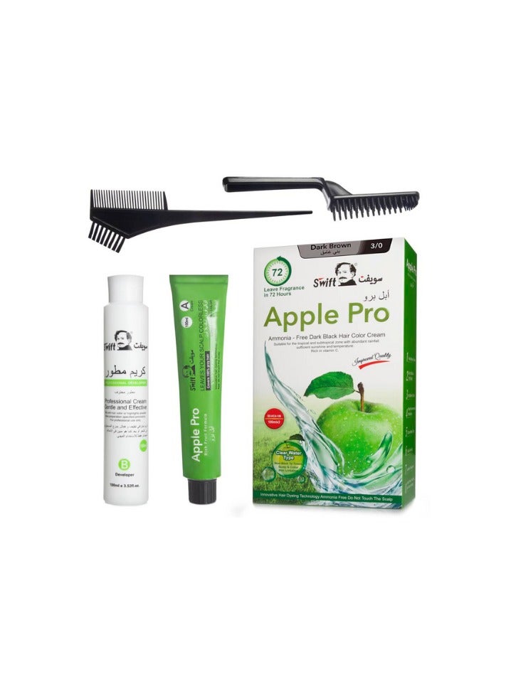 Swift Apple Pro Hair Dye Dark Brown 3/0 100ml