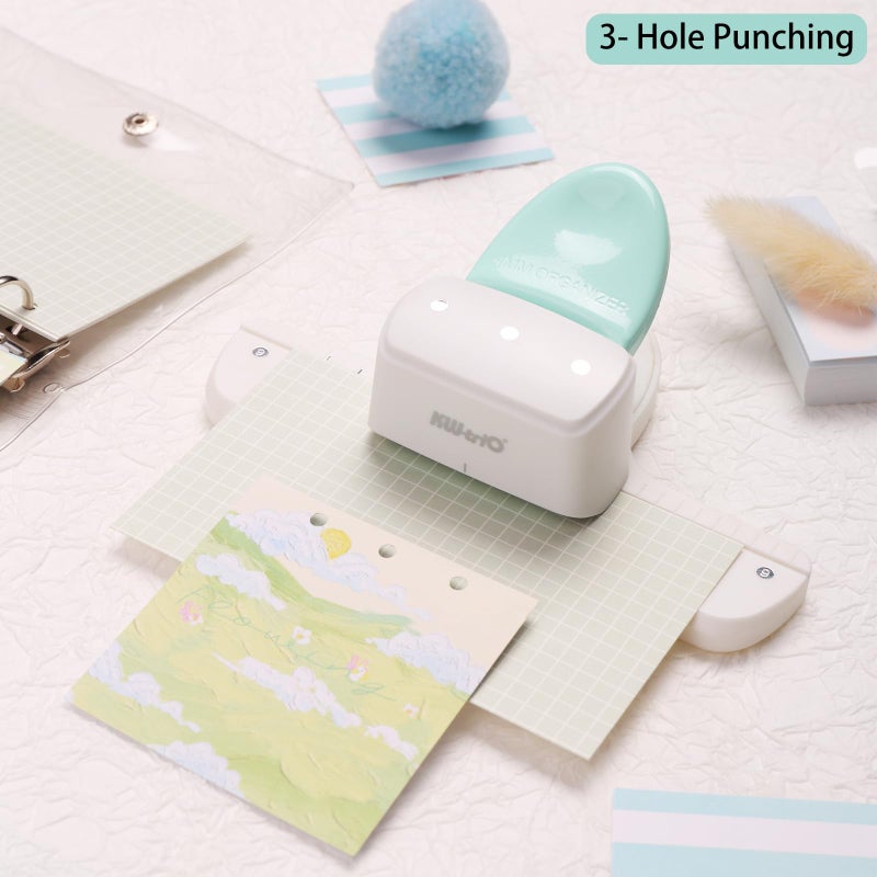 KW-triO 3 Hole Punch 4MM Diameter Hole Puncher Paper Punch for Scrapbook, Loose-Leaf Notebook, Pocket Book (3 Hole with 4mm in Diameter) - Image 3