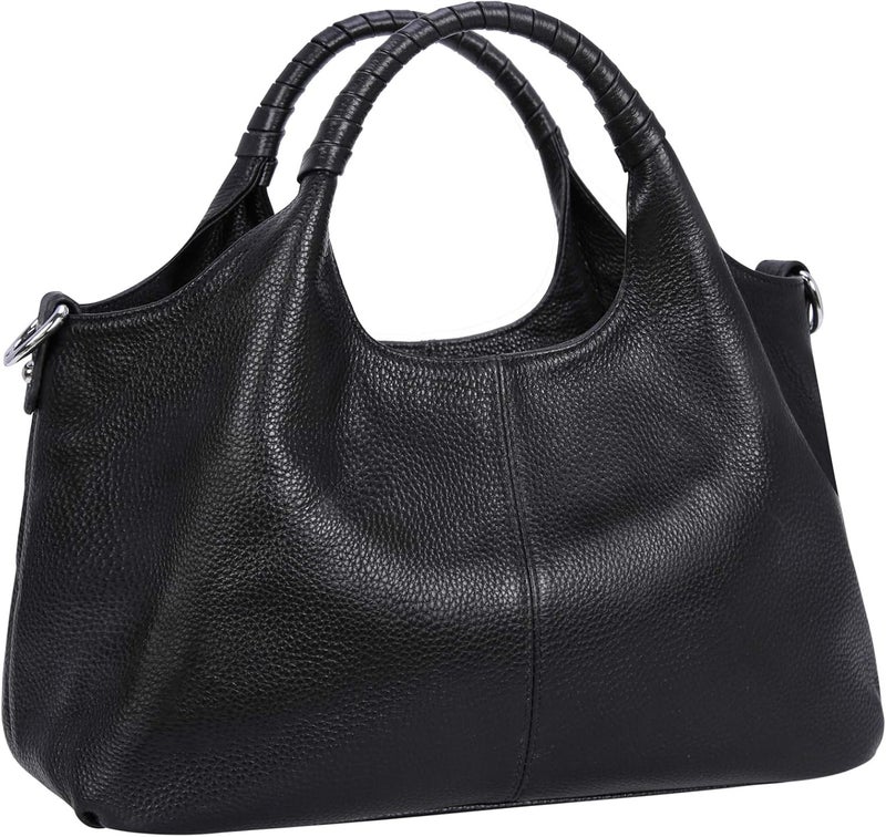 Iswee Genuine Leather Shoulder Bags Purses and Handbags for Women Satchel Designer Cross Body Hobo Medium Size Tote - Image 1