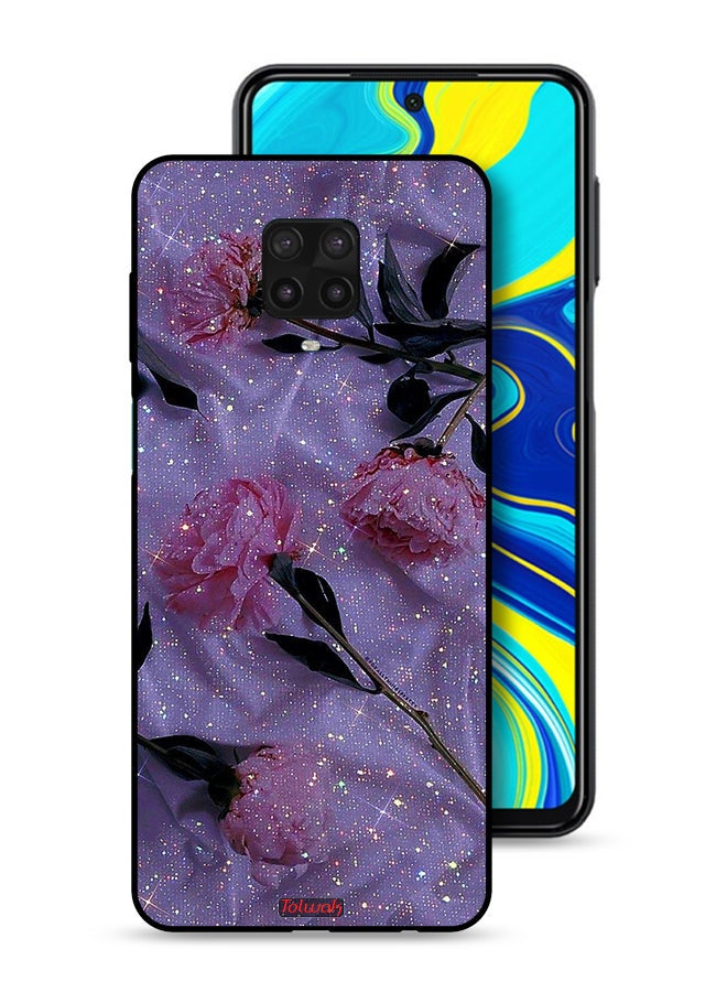 Tolwak Xiaomi Redmi Note 9 Pro Protective Case Cover Glitter Roses - Image 1