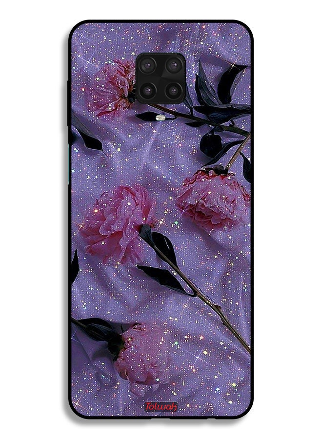 Tolwak Xiaomi Redmi Note 9 Pro Protective Case Cover Glitter Roses - Image 2