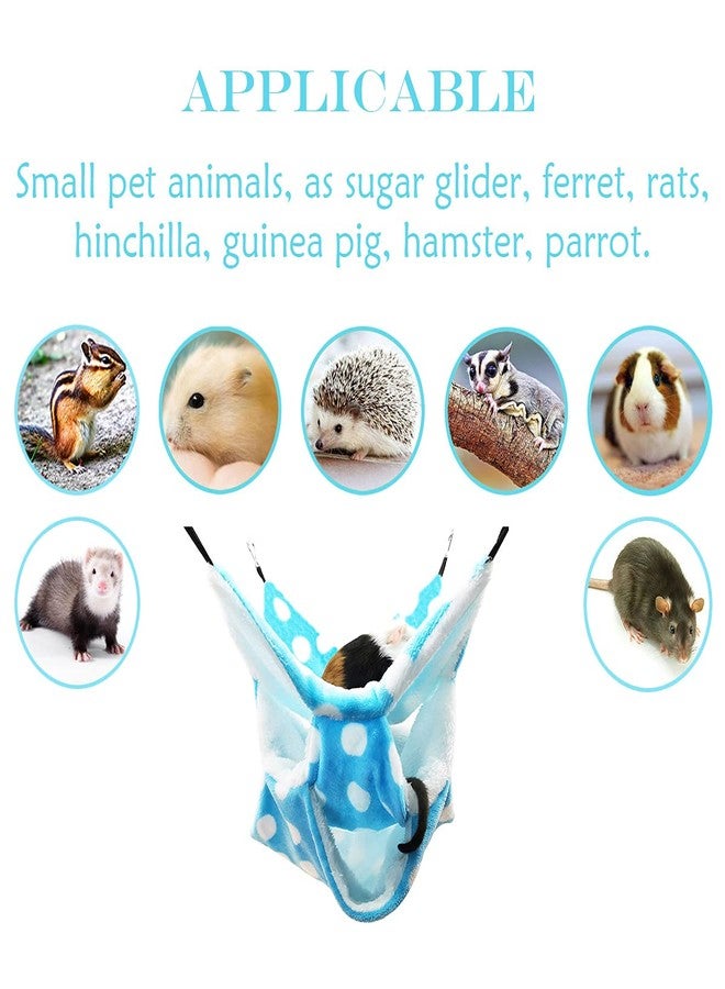 LEFTSTARER Rat Ferret Sugar Glider Cage Hammock Bedding Small Pet Cage Accessories Toy Triple-Layer Hammock Bedding for Hamster Guinea Pig Sugar Glider Rat Ferret Chinchilla Playing Sleeping(Grey) - Image 3