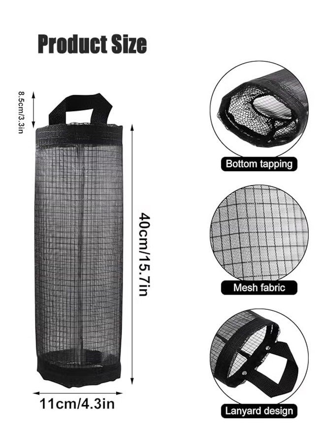 3 عبوات من حامل الأكياس البلاستيكية ، منظم تخزين لحقيبة البقالة الشبكية ، موزع أكياس القمامة المعلقة ، موزع حقيبة تسوق كبيرة ، جامع للتثبيت على الحائط ، حاويات جيب البقالة لإعادة التدوير للمنزل والمطب - Image 2