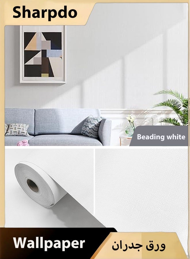 Sharpdo Beading white Wallpaper Beading white and Stick Wallpaper Marble Counter Top Stick on Wallpaper Backsplash Self Adhesive Wallpaper (3m×60cm)