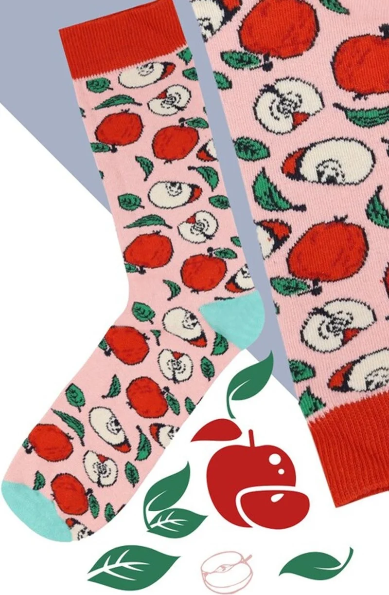 دودي فلورا Apple Patterned Socks Men's Long Socks Clb
