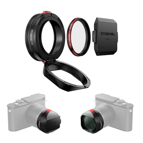 Freewell The Real Lens Hood for Leica Q3 43 CPLMist Filter Touchless Filter Operation Flipable Design - Image 1