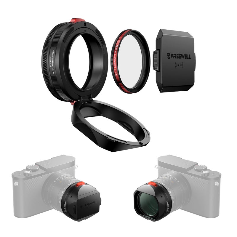 Freewell The Real Lens Hood for Leica Q3 43 CPLMist Filter Touchless Filter Operation Flipable Design - Image 2