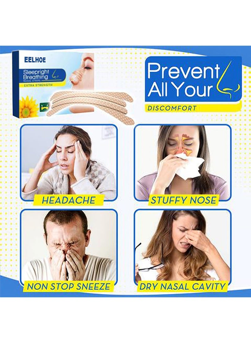 EELHOE Sleep Night Breathing Nasal Patch To Help Stop Snoring, Snoring Solution And Instant Relief For Nasal Congestion Caused By Colds And Allergies - Image 3