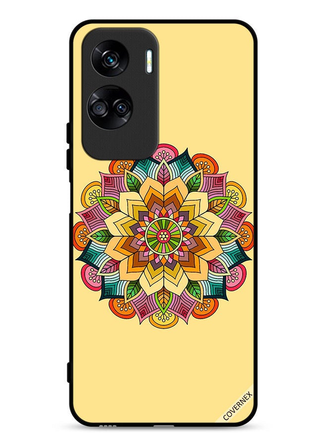 Covernex Honor 90 Lite 5G Protective Case Cover Round Mandala Pattern - Image 1