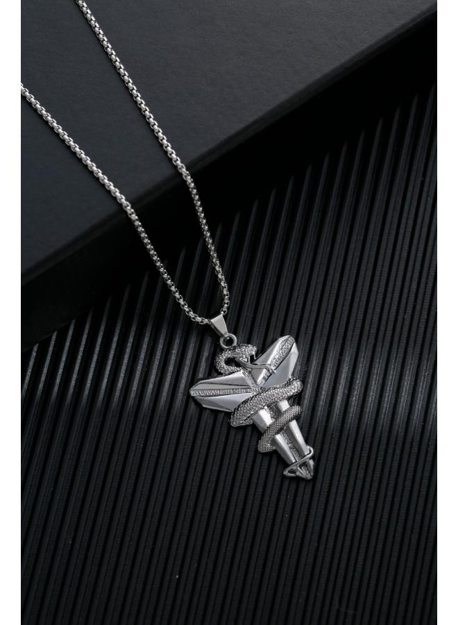 Trend Explosions Joker Personality Fashion Sweater Chain Couple Accessories Niche Men's Necklace Female Titanium Steel Jewelry 
