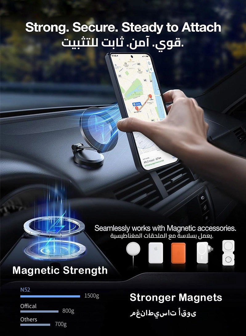 Samsung S24 Ultra Case, Compatible with MagSafe, Magnetic Cover with Invisible Stand, Translucent Matte Back  Shockproof S24 Ultra Cover, Slim Full Protection Samsung Galaxy S24 Ultra Back Cover (Black) - Image 2