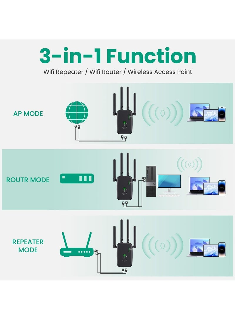 أنيوي الموسع واي فاي , مكرر إشارة واي فاي , 1200Mbps , 5G / 2.4G مزدوج النطاق واي فاي الموسع , AC1200 واي فاي المدى الموسع , النطاق العريض / واي فاي الموسع , إعداد بلمسة واحدة , التوصيل والتشغيل - Image 5