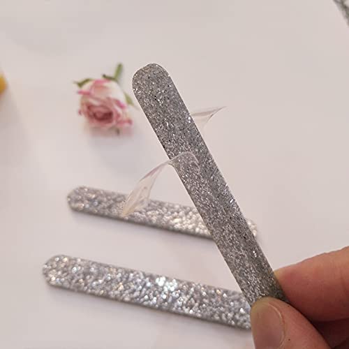 ACFENG 30pcs Reusable Acrylic Cakesicle Popsicle Sticks, Mini Glitter Acrylic Ice Pop Stick for Family Home Festival Party DIY Creamsicle Candy (Silver Glitter, 2.75” Long) - Image 4