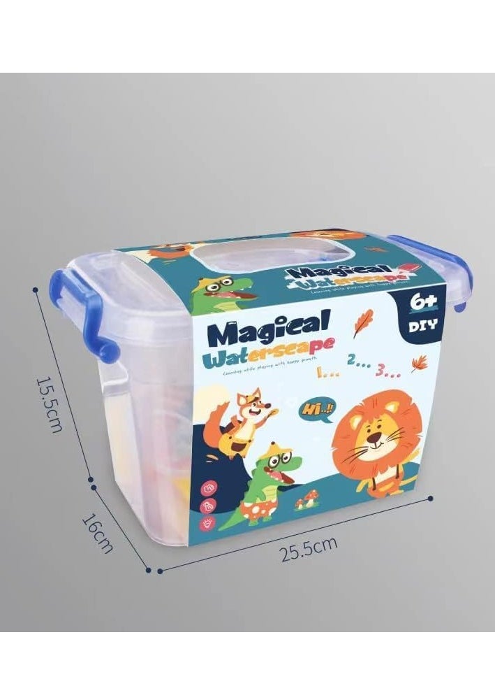 MUMS PLANET - Magic Water Elf Beads Toy Set with Box 29 Piece,DIY Maker kit, Jelly Sea Animal Creature, Sensory Bin Set,Toys for 3+Year Old Boys Girls, Party Favors, Goodie Bags Fillers, Birthday Day Gifts and Prize - Image 1
