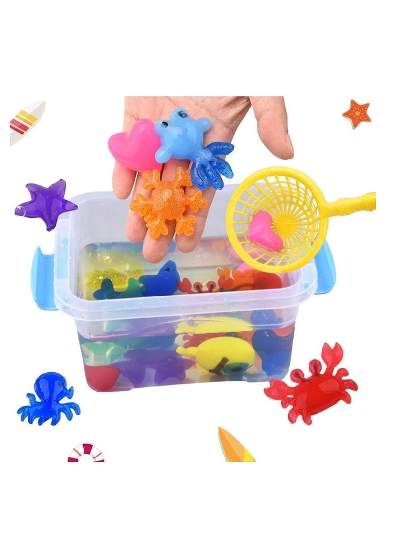 MUMS PLANET - Magic Water Elf Beads Toy Set with Box 29 Piece,DIY Maker kit, Jelly Sea Animal Creature, Sensory Bin Set,Toys for 3+Year Old Boys Girls, Party Favors, Goodie Bags Fillers, Birthday Day Gifts and Prize - Image 1