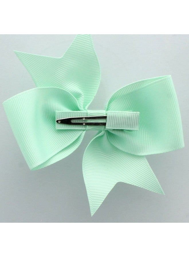 My Lello Medium 4" Girls Split Tails Boutique Grosgrain Hairbow Mixed Variety 6 Pack Bright Shades - Image 3