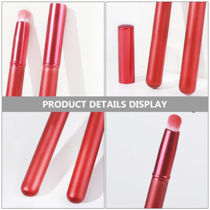 Artibetter Lip Brush for Women round Head Concealer Brush with Cap Portable Makeup Tool for Lipstick and Lip Gloss Application - Image 3